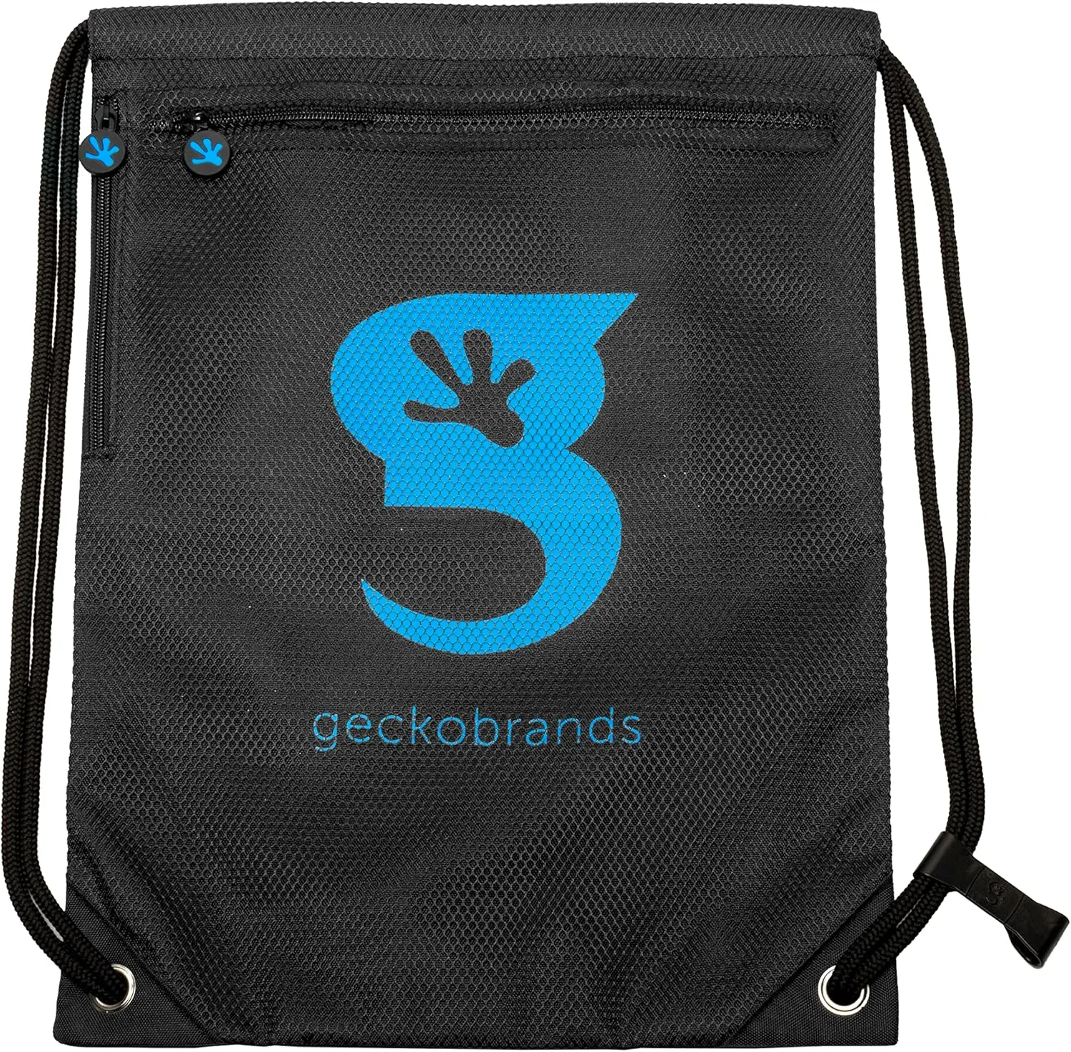 geckobrands Limitless 3 Pocket Drawstring Backpack - Lightweight, Durable Cinch Bag for Gym, Sports, and Daily Use
