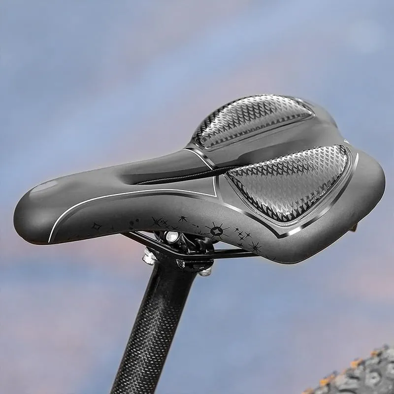 Gel Silicone Bicycle Saddle Comfortable Shock Absorbing Road Hollow Breathable Cycling Soft Cushion Bike Saddle