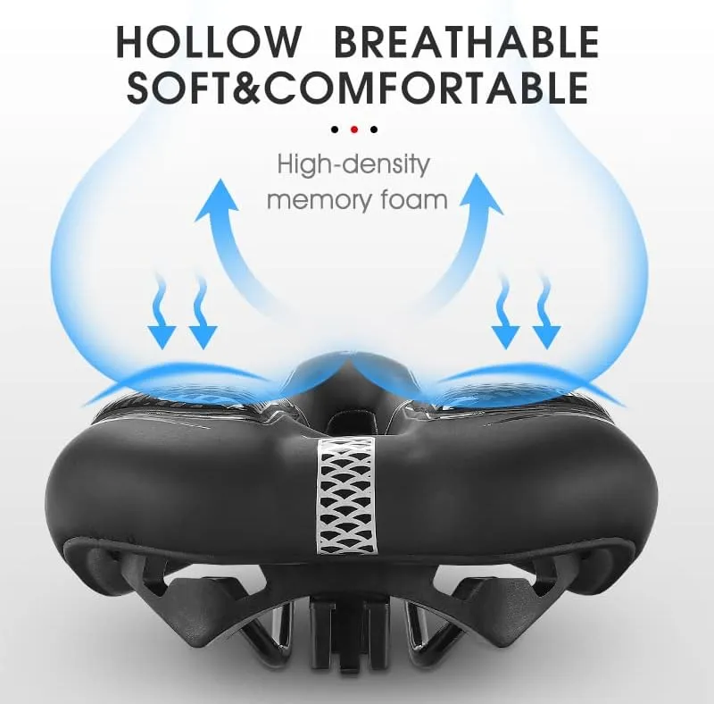Gel Silicone Bicycle Saddle Comfortable Shock Absorbing Road Hollow Breathable Cycling Soft Cushion Bike Saddle