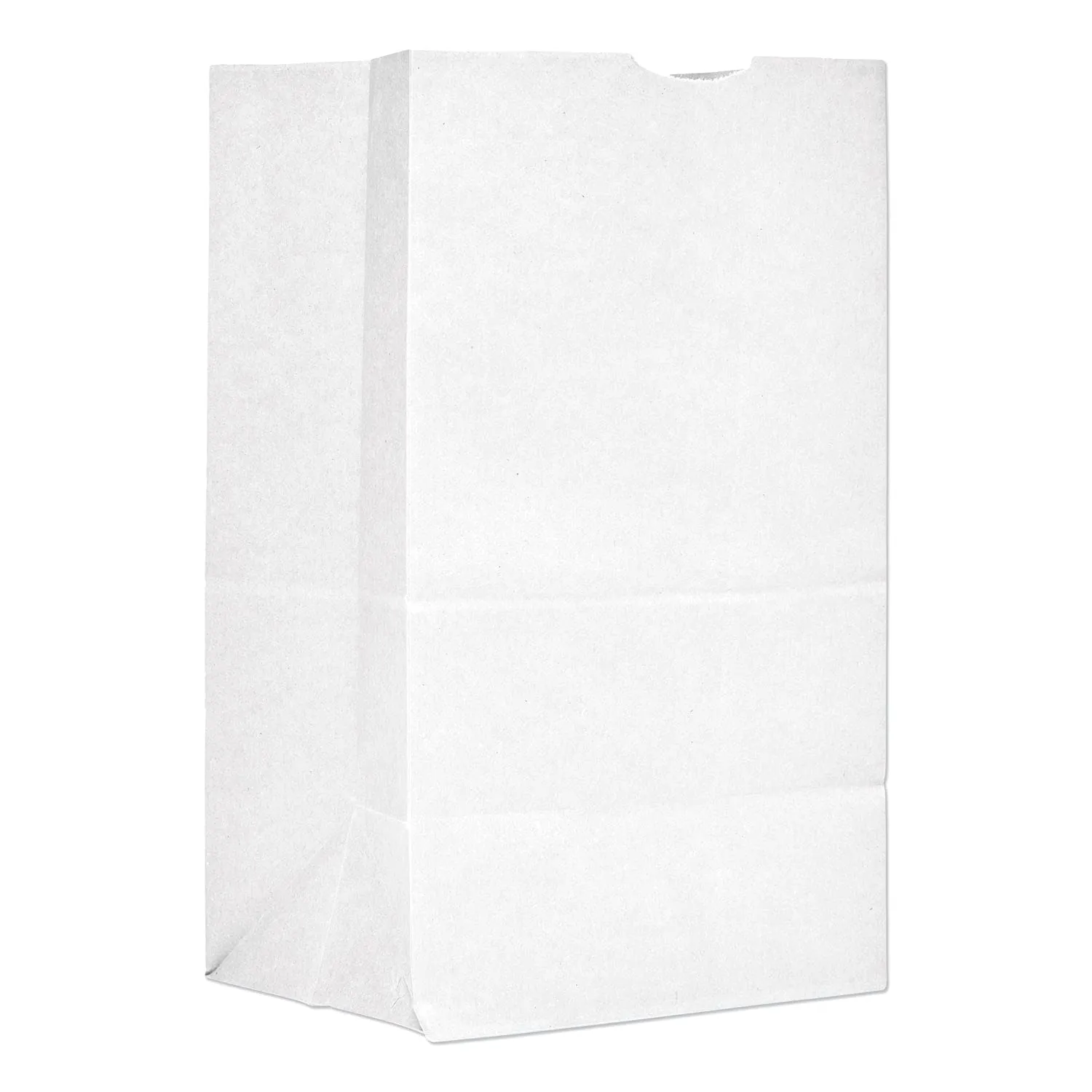 General GW20S500#20 Squat Paper Grocery Bag 40lb White Std 8 1/4 x 5 15/16 x 13 3/8 500 bags