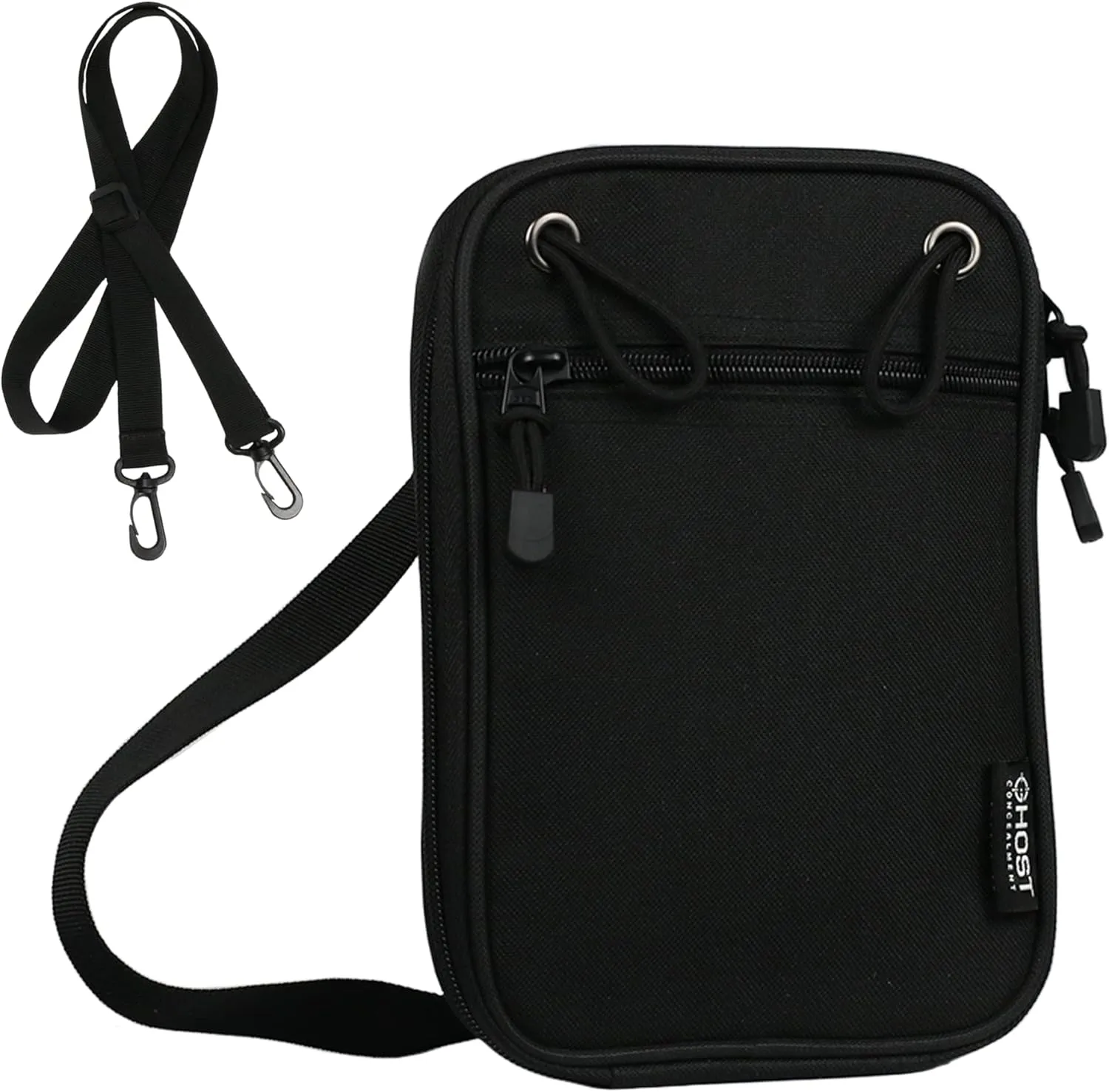 Ghost Concealment Concealed Pistol Pouch Fanny Pack Gun Holster with Shoulder Strap and Belt Loops Gun Holders with Zipper Pockets & Custom Carry Options Black Pistol Holster