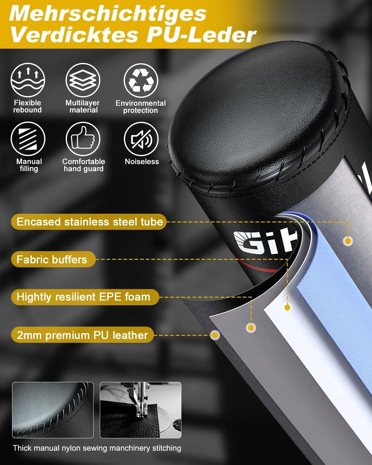 GIKPAL Freestanding Punching Bag with Boxing Gloves, Heavy Boxing Bag with Stand for Adult Kids, Kickboxing Bag for MMA Martial Arts Boxing Traning