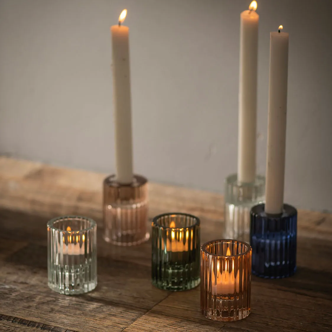 Glass Candle Holder Chocolate