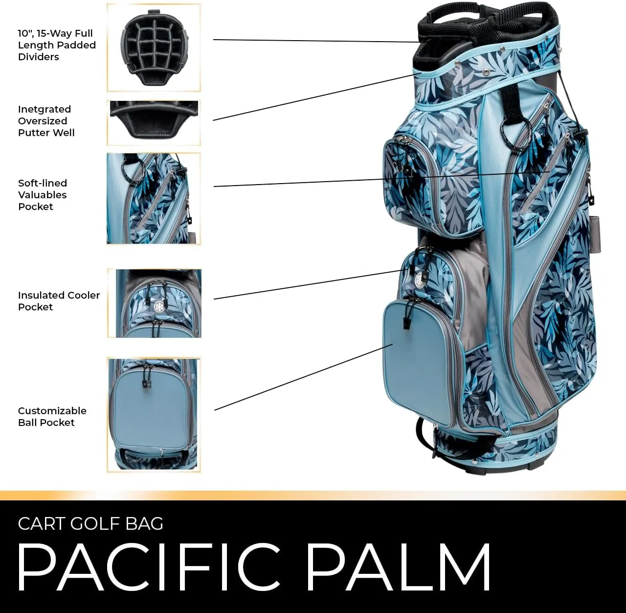 Glove It Women’s Golf Bag, Lightweight Golf Cart Bag for Ladies