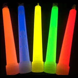 Glow With Us Glow Sticks Bulk Wholesale, 200 6” Industrial Grade Light Sticks 200 Free Glow Bracelets! Assorted Bright Colors, Glow 12-14 Hrs, Safety Glow Stick with 3-Year Shelf Life, Brand