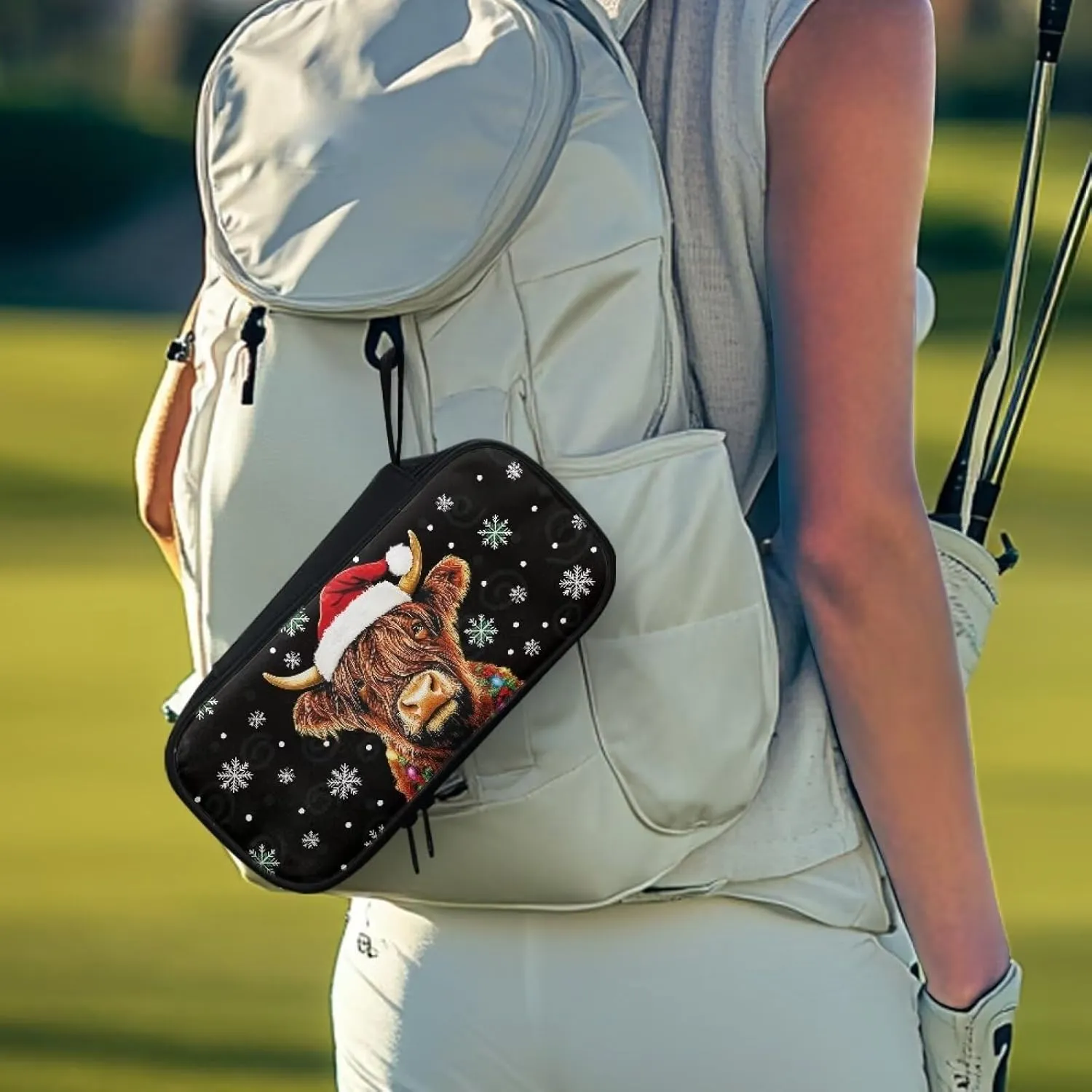 Golf Ball Bag Pouch, Golf Essentials Accessory Bag, Golf Valuables Pouch Golf Gifts for Men Golf Accessories Case Bag