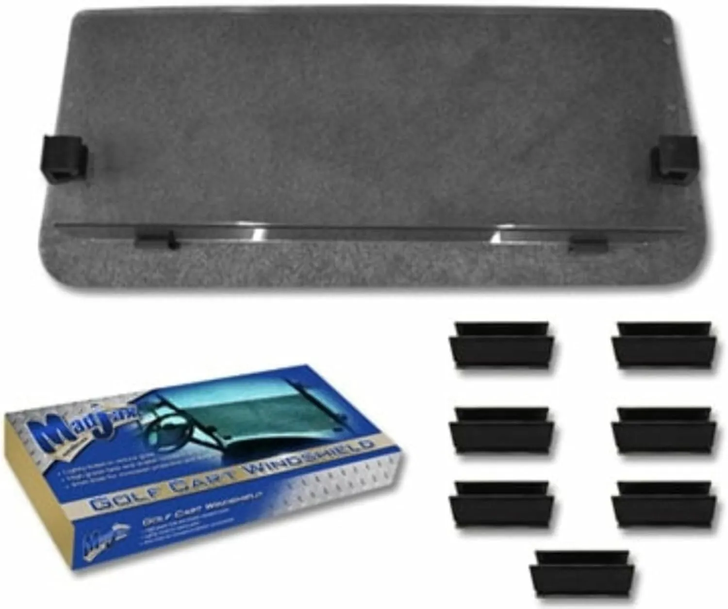 Golf Cart 2PC Tinted Windshield - Club Car DS 2000.5  by MadJax