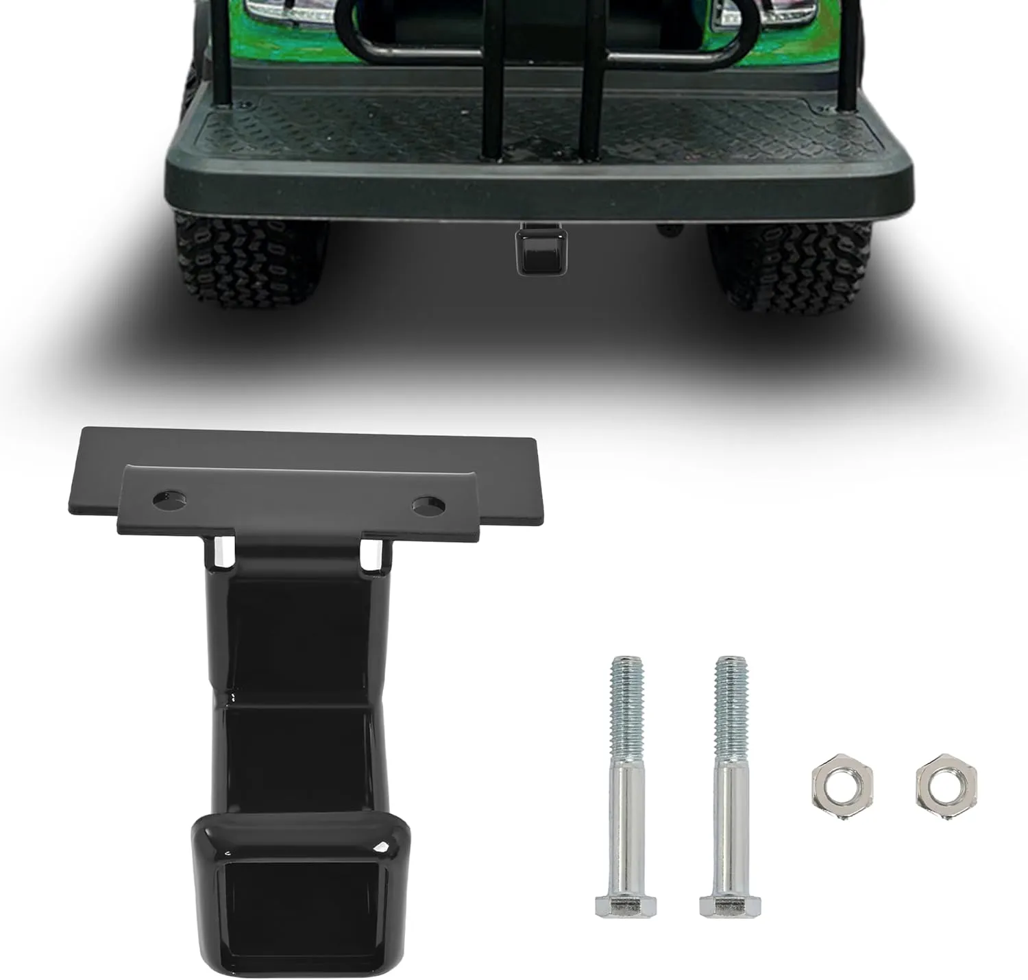 Golf Cart 2" Trailer Hitch Receiver Compatible with ICON EV Golf Cart i40 i40L i60 i60L i80 & All Advanced EV1 Models W/Backseat