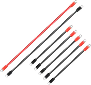 Golf Cart Battery Cables Fit for 1994-UP E-Z-Go, 36 & 48 Volt 4 Gauge Battery Cables Wiring Kit