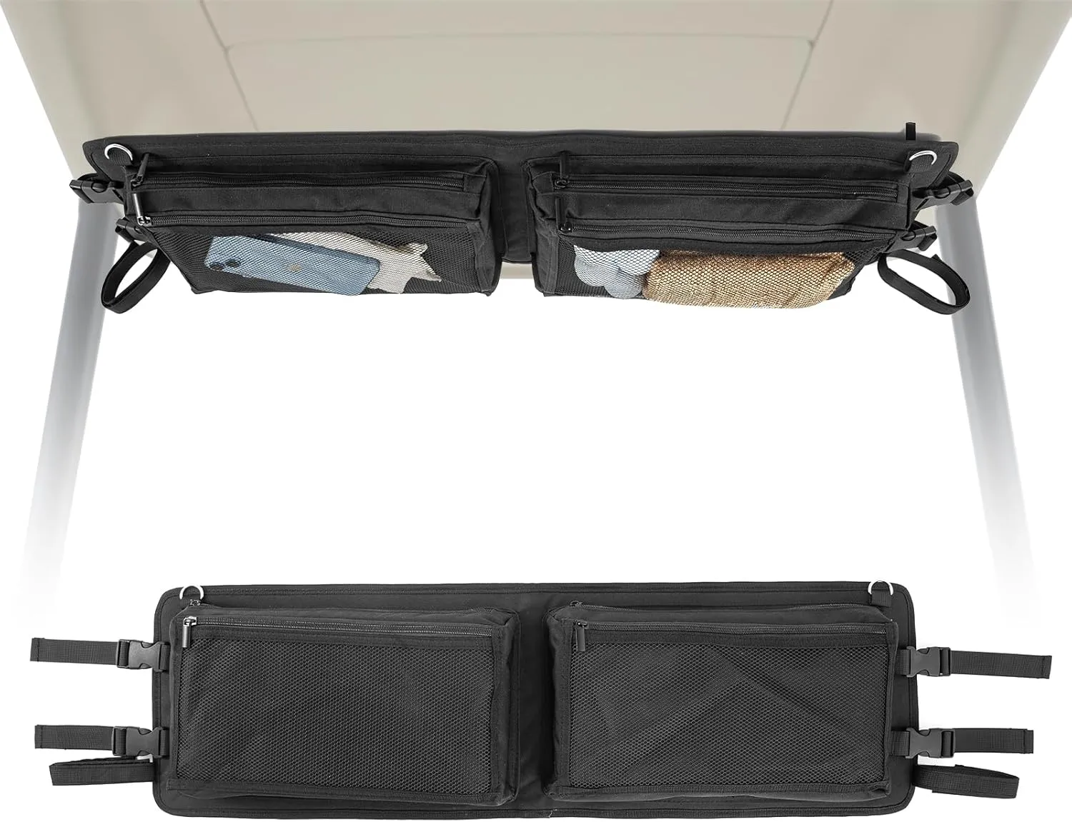 Golf Cart Ceiling Overhead Storage Bag,Golf Cart Organizer Ceiling Mesh Storage Bag,Compatible with Club Car Precedent, Tempo, Onward,Heavy Duty Golf Cart Overhead Organizer Bag