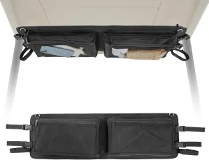 Golf Cart Ceiling Overhead Storage Bag,Golf Cart Organizer Ceiling Mesh Storage Bag,Compatible with Club Car Precedent, Tempo, Onward,Heavy Duty Golf Cart Overhead Organizer Bag
