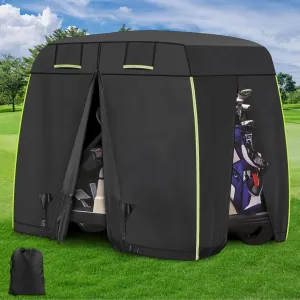 Golf Cart Cover 4 Passenger for EZGO, Club Car, Yamaha, iCON Golf Cart, 600d Oxford with Reflective Strips Golf Cart Covers, Rainproof Windproof, Dustproof Golf Cart Cover 2/4 Passenger