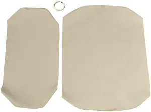Golf Cart Front Seat Cover Staple On for E-Z-Go Workhorse, Microfiber Leather, Tan