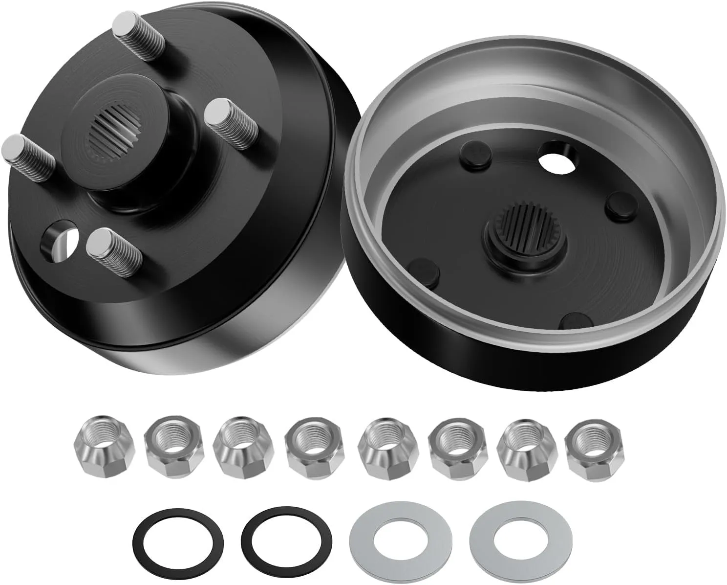 Golf Cart Large Hole Fine Splined Brake Drum with Nut for 4 Cycle Gas 1991-Up EZGO, OEM#21807-G1