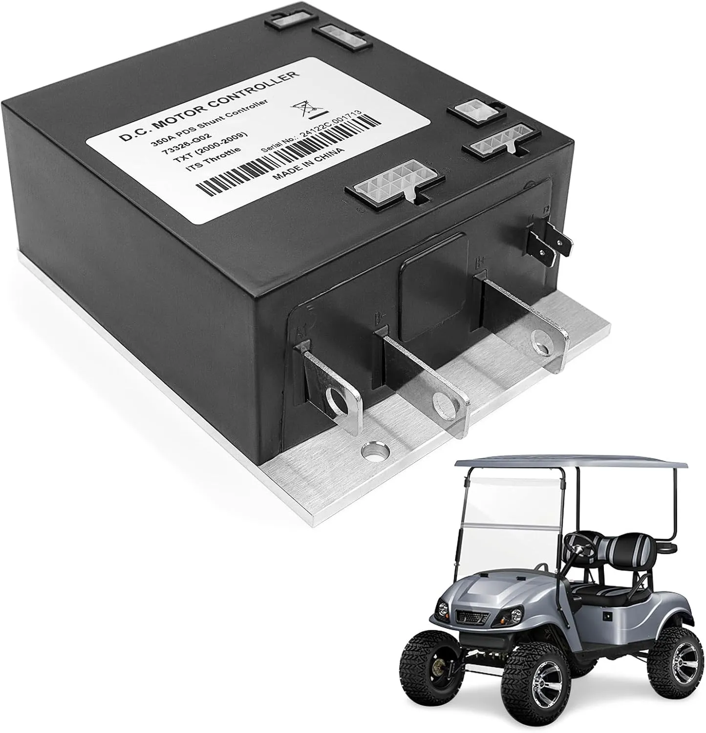 Golf Cart Motor Controller Compatible with 2000-2009 EZGO TXT Carts Curtis 36V 350amp PDS Replaces 73326-G02 73326G02 73326G04 73326G05 73326G06 73326G07 73326G08