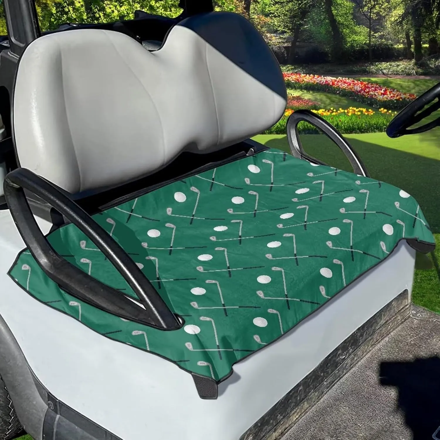 Golf Cart Seat Covers, Comfortable Summer Golf Cart Seat Towel Blanket for 2 Seats Club Car, Golf Cart Accessories