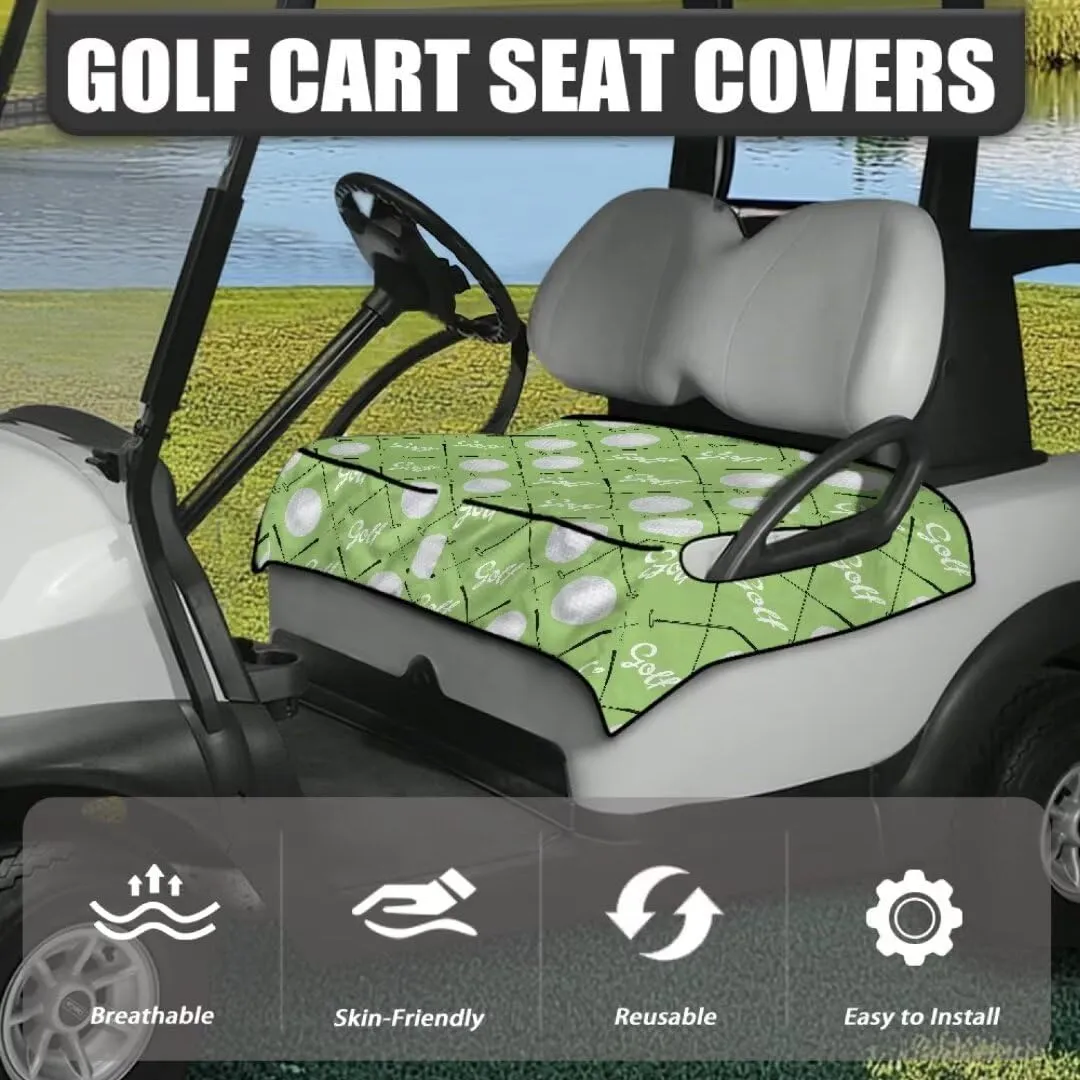 Golf Cart Seat Covers Golf Cart Seat Towel 52.4 X 32.3 Inches with Four 9.45 Inch Deep Pockets for EZGO TXT RXV