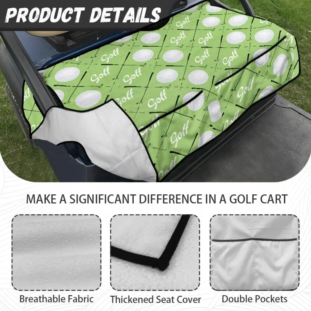 Golf Cart Seat Covers Golf Cart Seat Towel 52.4 X 32.3 Inches with Four 9.45 Inch Deep Pockets for EZGO TXT RXV