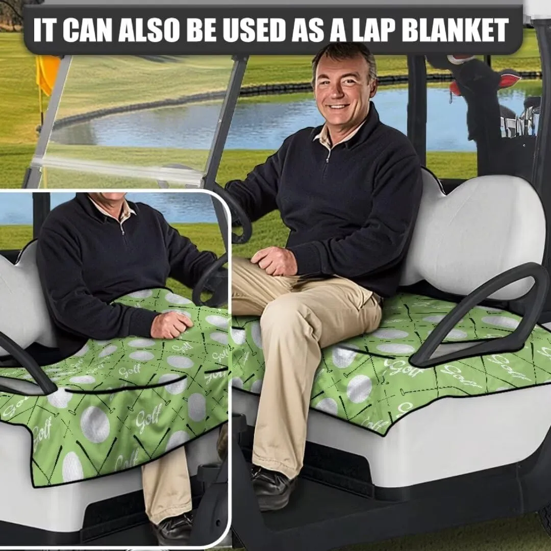 Golf Cart Seat Covers Golf Cart Seat Towel 52.4 X 32.3 Inches with Four 9.45 Inch Deep Pockets for EZGO TXT RXV