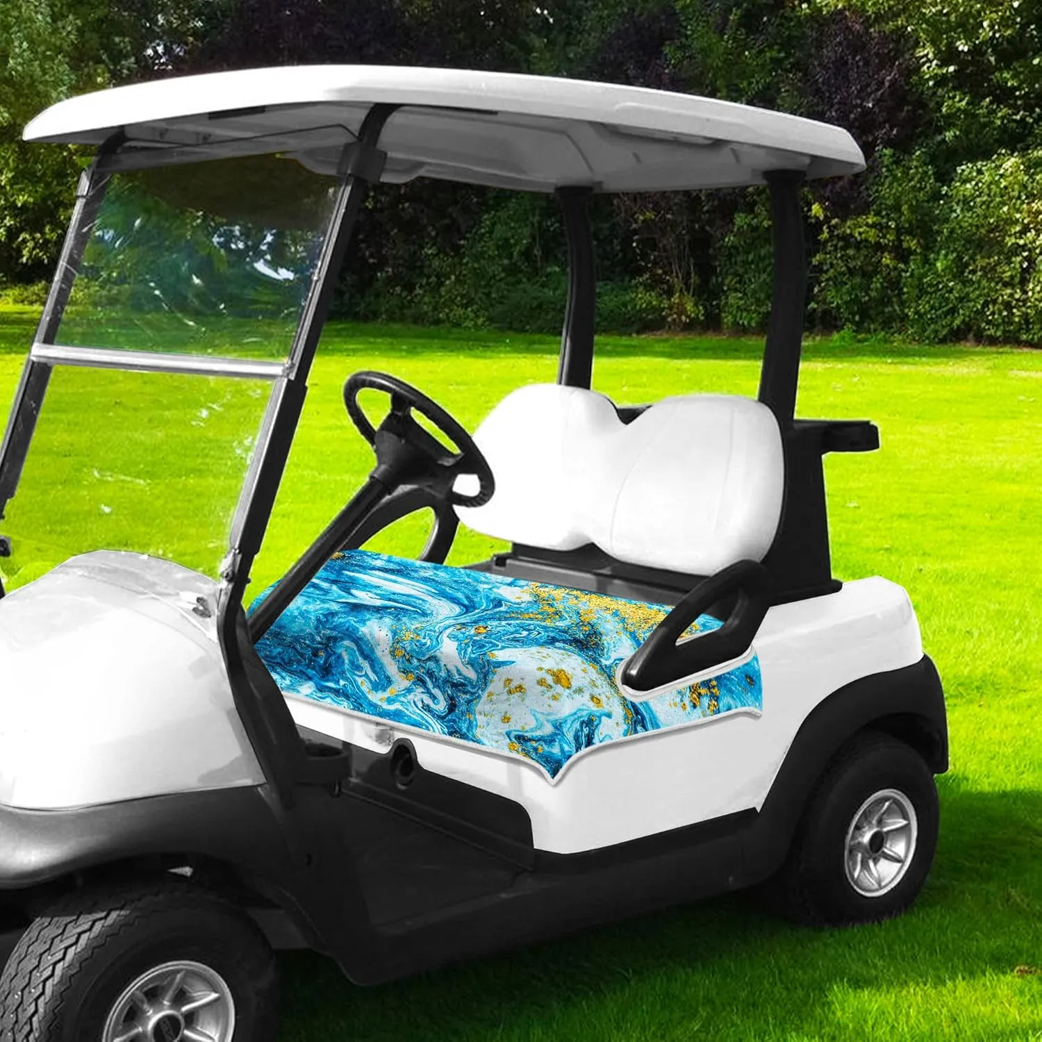 Golf Cart Seat Covers, Unique Golf Cart Seat Towel Blanket for All EZGO, Yamaha, Club Cars, Icon and More Cart Front Seat, 100% Microfiber Keeps Seat Cool and Comfortable, 51'' x 31''