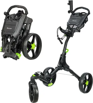 Golf Cart Series: Lightweight 2-Wheel Foldable, 360° Rotating 3-Wheel with Umbrella Stand, and 4-Wheel One-Click Folding. Designed for Golf Clubs and Bags with Enhanced Storage Features.