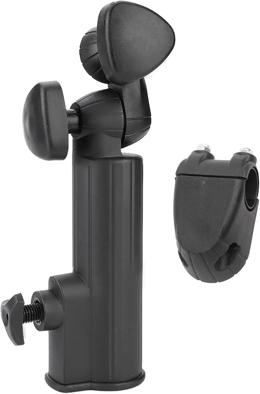 Golf Push Cart Umbrella Holder, Heavy Duty Golf Trolley Umbrella Stand Universal Aluminium Alloy Base Golf Cart Umbrella Holder for Mobility Scooter, Stroller, Wheelchair