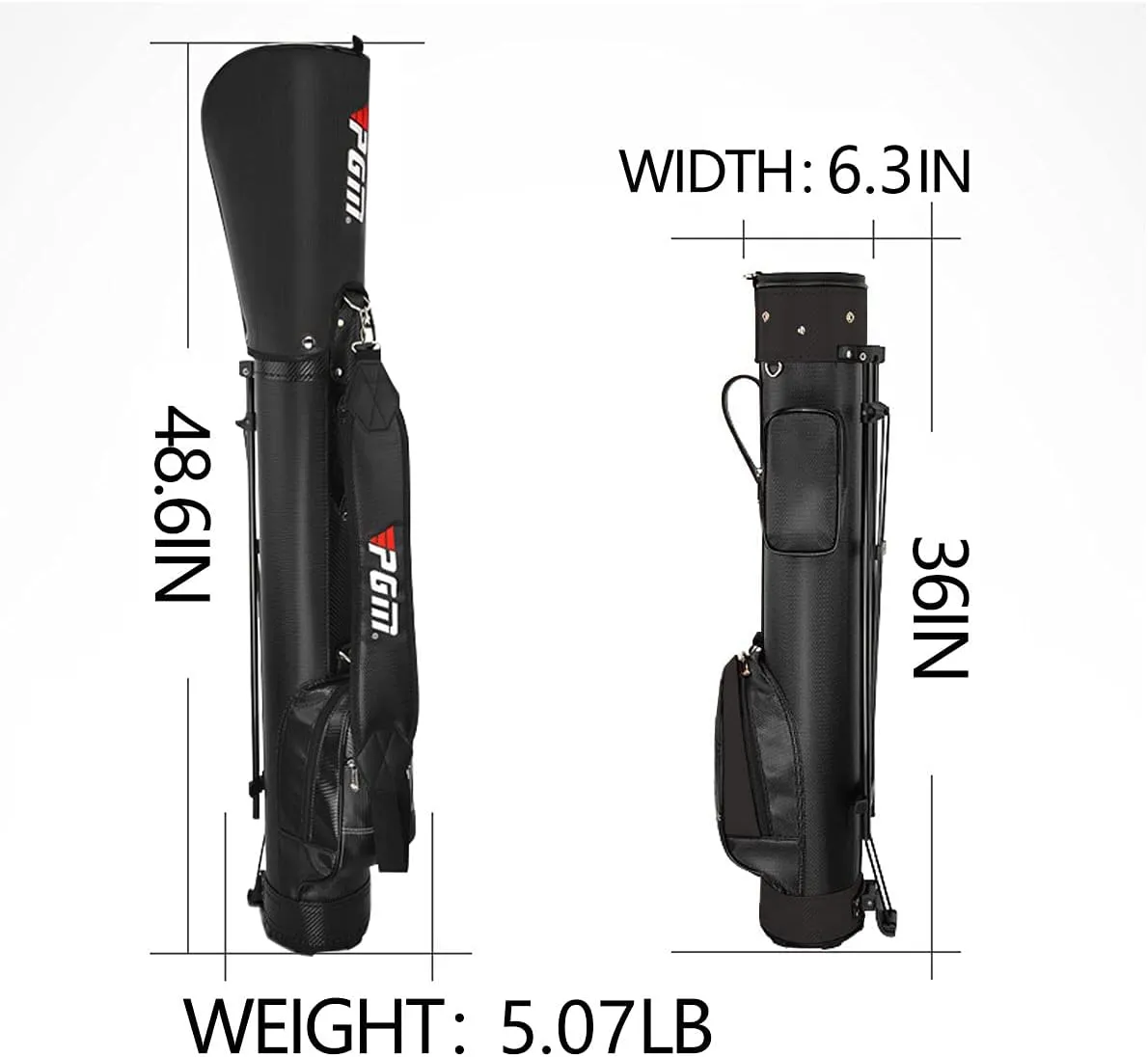 Golf Stand Bag for Men & Women,Easy to Carry & Durable Pitch Golf Bags Sunday Golf Bag Ideal for Golf Course & Travel,Lightweight and Waterproof Black