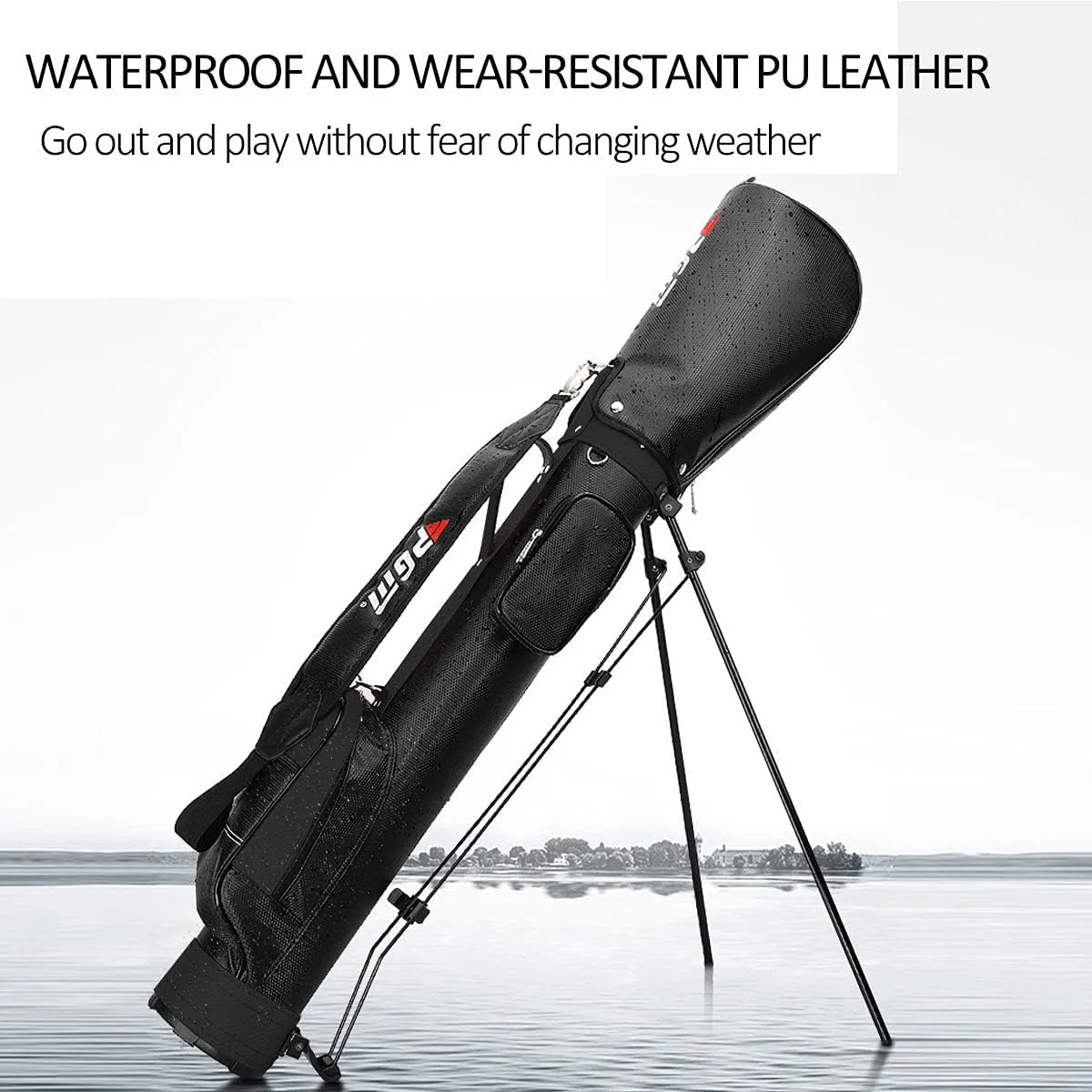 Golf Stand Bag for Men & Women,Easy to Carry & Durable Pitch Golf Bags Sunday Golf Bag Ideal for Golf Course & Travel,Lightweight and Waterproof Black