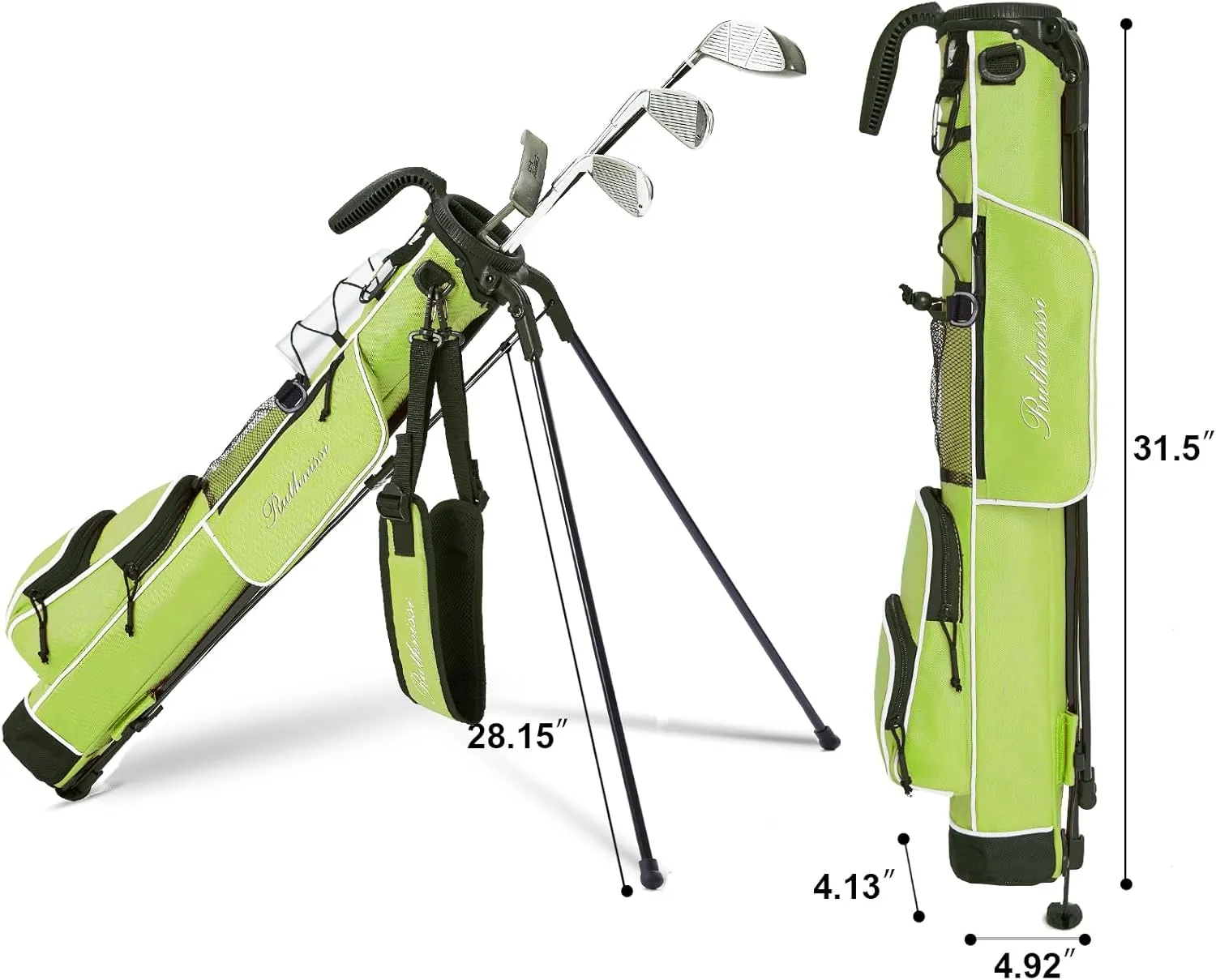 Golf Stand Bag, Lightweight Golf Easy Carry Bag with Padded Strap，Durable Pitch n Putt Golf Bag, Practice Ranger Sunday Golf Bag for Men&Women