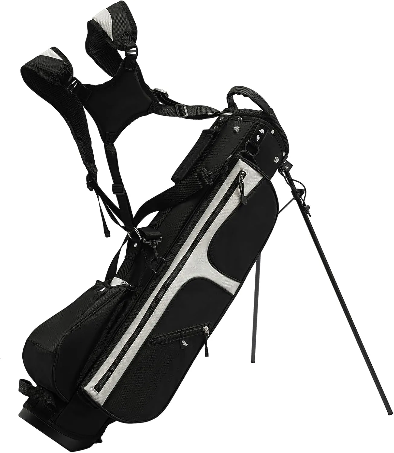 Golf Stand Bag Nylon Portable Golf Stand Holder with Shoulder Strap for Juniors, Adults, Most Sizes of Golf Clubs-3 Dividers/ 5 Pockets/ 6.49 * 36.02in
