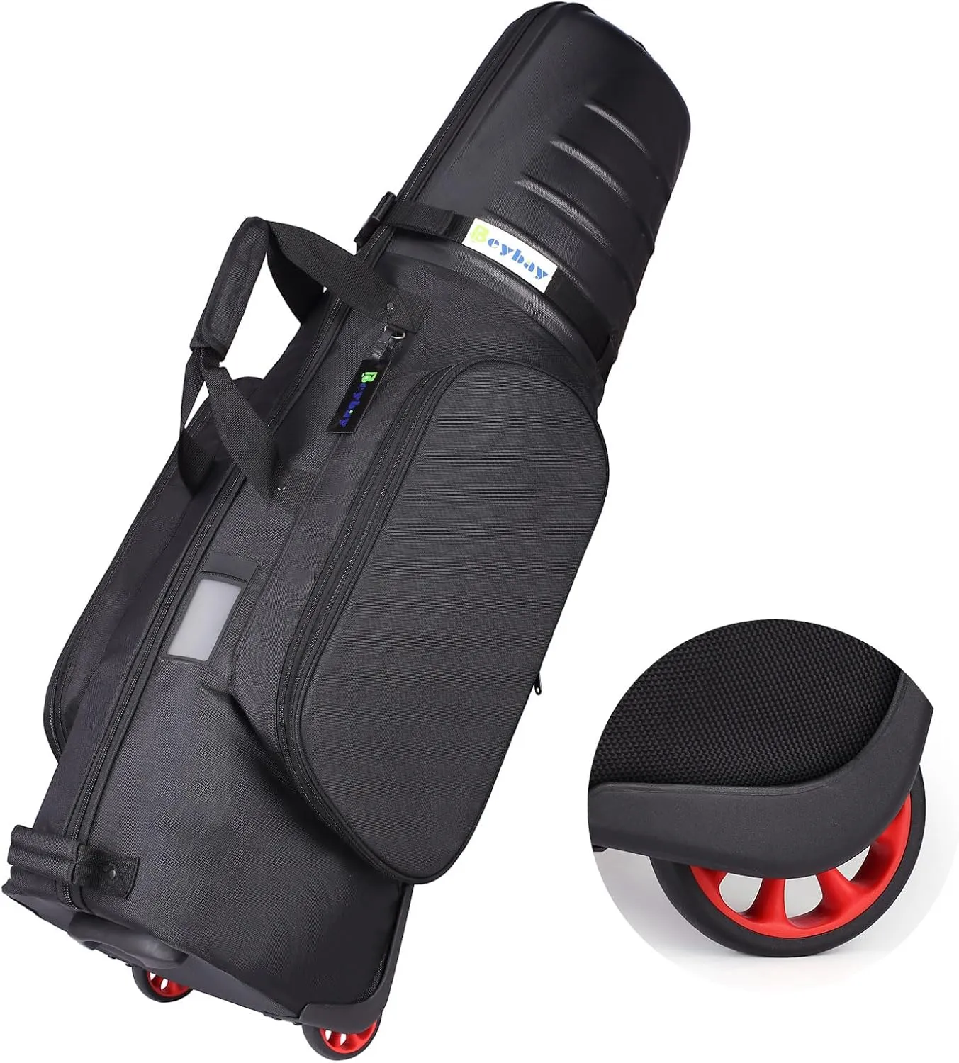 Golf Travel Bags for Airlines with Reinforced Wheels and Hard Case Top, Lightweight and Easy to Maneuver, Excellent Zipper Protect Your Clubs