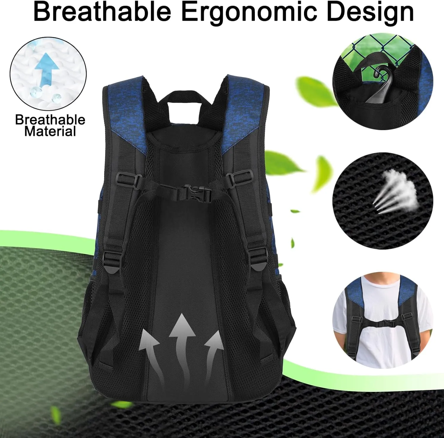 Goloni Lacrosse Equipment Backpack with Two Sticks holder and Separate Cleats Compartment Field Hockey Bag