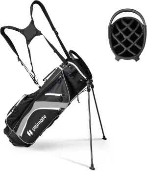 Goplus 14 Way Top Dividers Golf Stand Bag, Lightweight Golf Clubs Bag with Cooler Bag, 6 Zippered Pockets, Dual Shoulder Straps, Rain Hood, Portable Golf Bag with Stand for Men Women