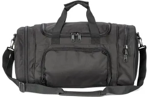 Greencity Gym Bag Travel Duffel Bag Sports Tote Tactical Army Weekender Work Out Bags for Women & Men Lightweight Waterproof Shoe Pocket,Black 21 Inch