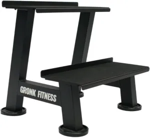 Gronk Fitness Kettlebell Storage Rack | 2-Tier Shelf with Scratch-Resistant Padded Shelves | Easy Assembly | Heavy-Duty Weight Rack for Home Gym | Organize Kettlebells & Gym Equipment
