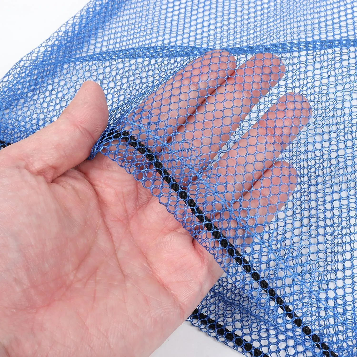 GSE Games & Sports Expert 6 Pack 18"x12" Blue Mesh Drawstring Bag for Baseball, Softball, Tennis, Pickleball Ball, Golf Ball. Mesh Sports Equipment Bag with Lock for Gym Training, Beach, Laundry