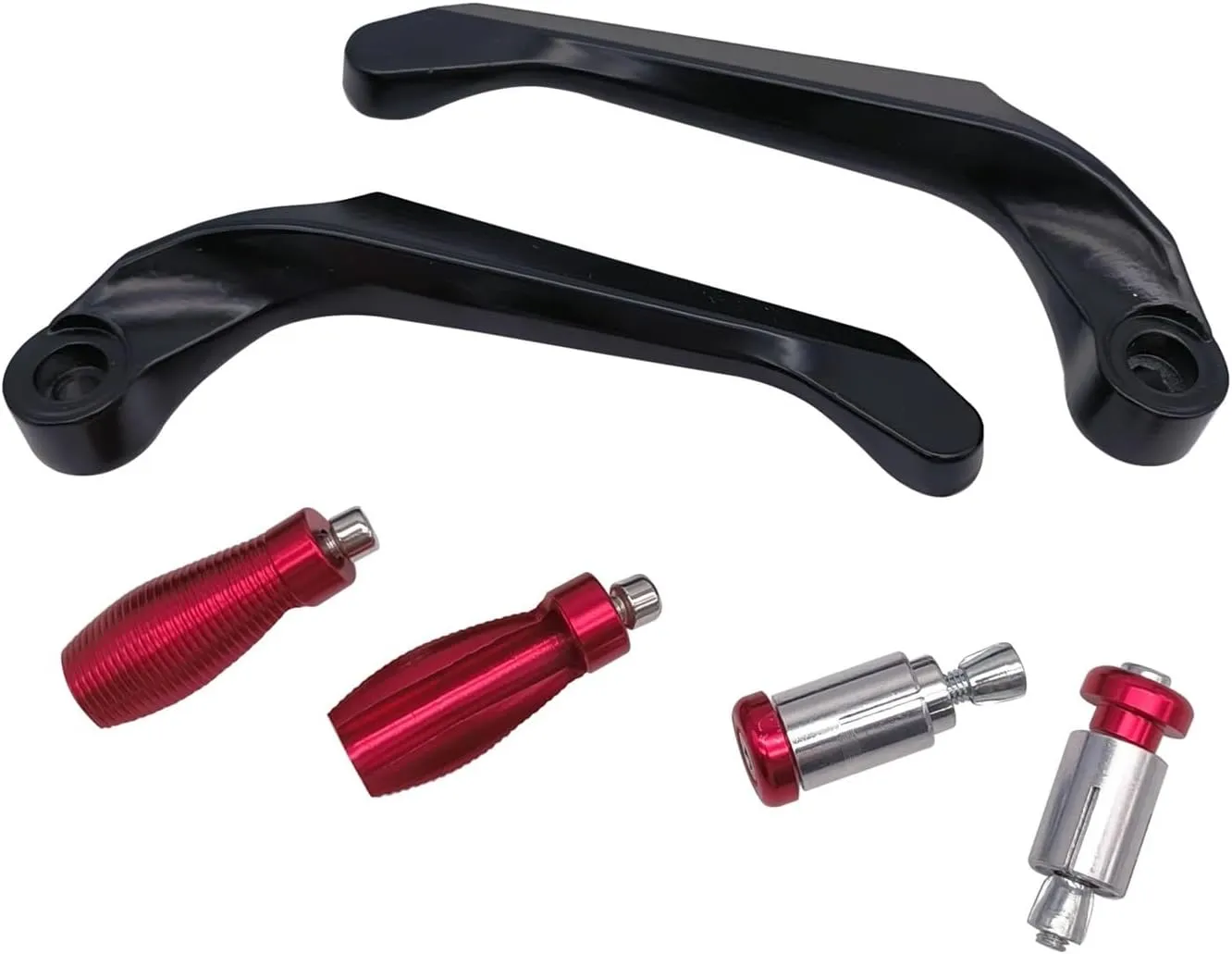 GSXR Motorcycle Handlebar Grips Guard Brake Clutch Levers Guard Protector Fit For Suzuk* GSXR 1300 1100 1000 750 600 150(Red)