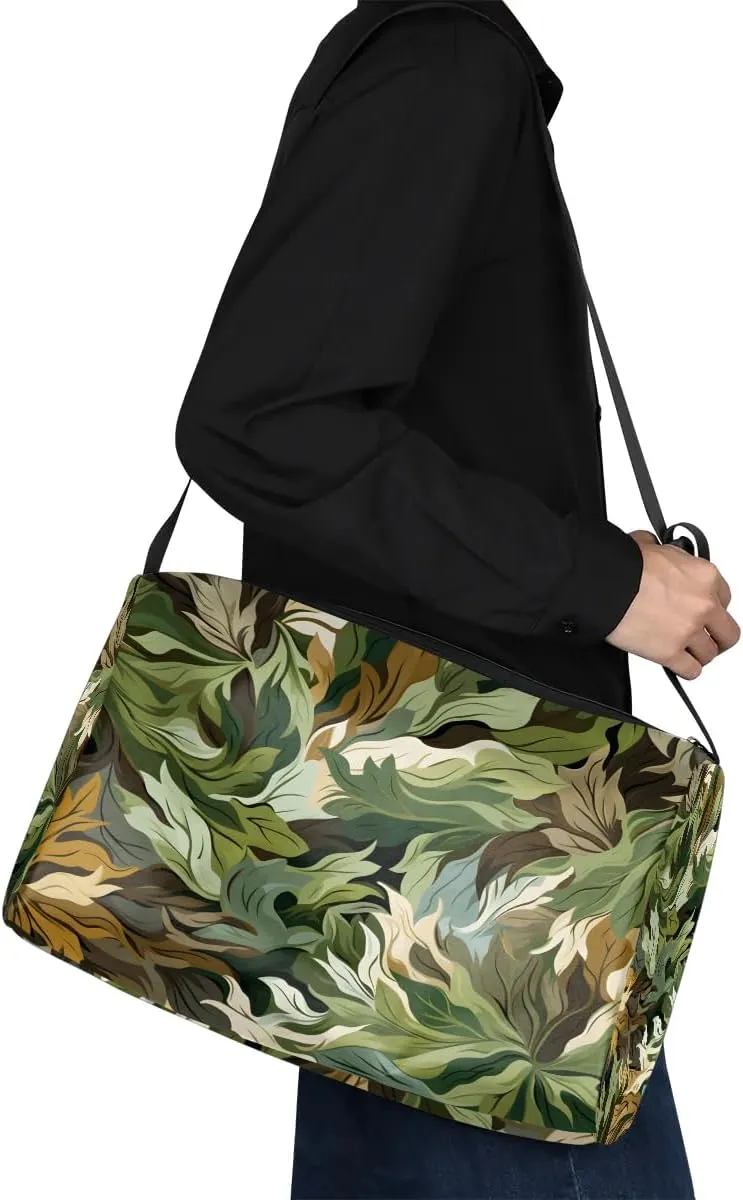 Gym Bags for Men 14.8 Inch Lightweight Carry On Bags for Airplanes Waterproof Duffle Bag for Travel, Abstract Camouflage Patterns