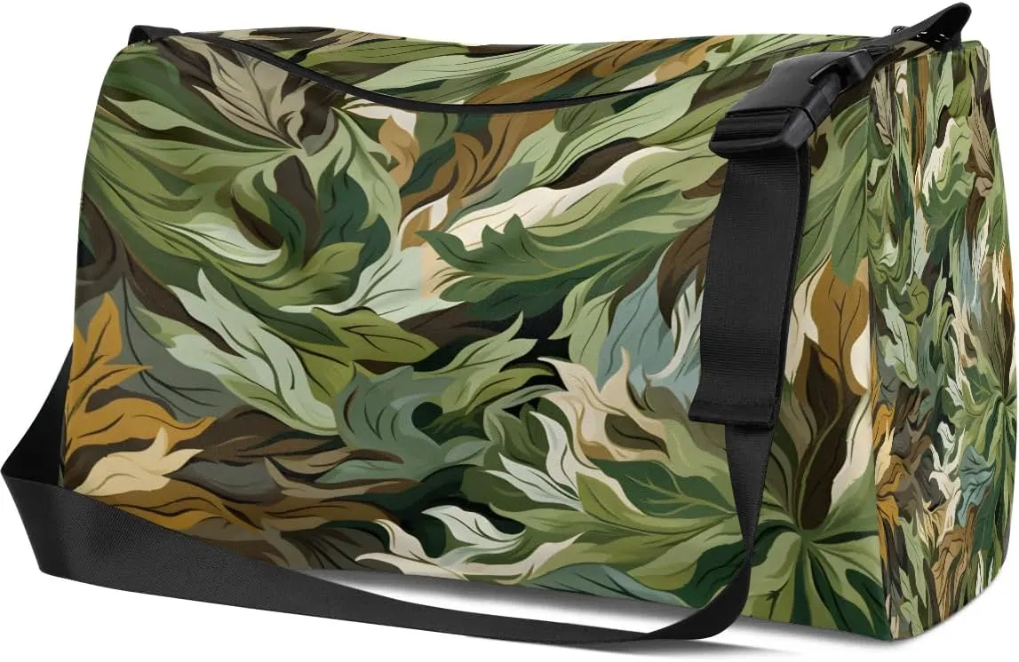 Gym Bags for Men 14.8 Inch Lightweight Carry On Bags for Airplanes Waterproof Duffle Bag for Travel, Abstract Camouflage Patterns