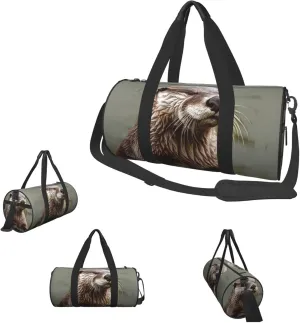 Gym Bags Small Otter Animal Duffel Bag Overnight Bag with Shoe Compartment Carryon Bag for Men Women