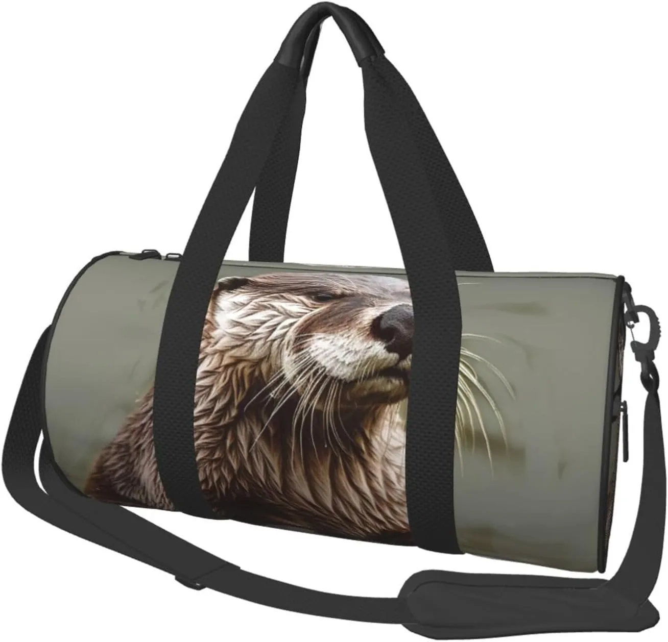 Gym Bags Small Otter Animal Duffel Bag Overnight Bag with Shoe Compartment Carryon Bag for Men Women