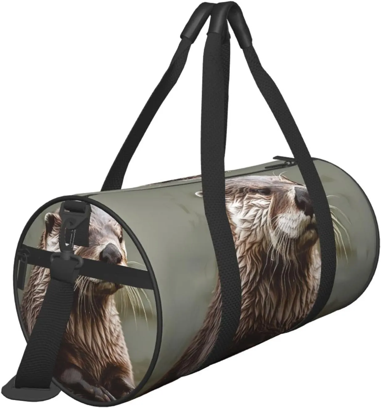 Gym Bags Small Otter Animal Duffel Bag Overnight Bag with Shoe Compartment Carryon Bag for Men Women