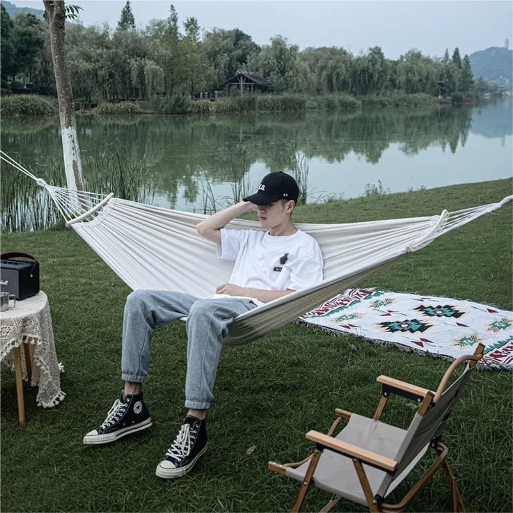 Hammocks 2024 New Camping Equipment Hammock Outdoor Double Anti-Rollover Swing Outdoor Camping Net Bed Tied to The Tree Camping Hammocks(B,200CM*150CM)