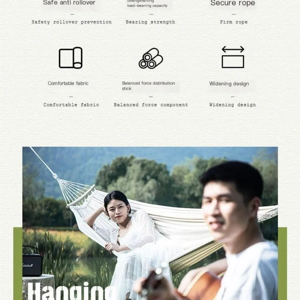 Hammocks 2024 New Camping Equipment Hammock Outdoor Double Anti-Rollover Swing Outdoor Camping Net Bed Tied to The Tree Camping Hammocks(B,200CM*150CM)