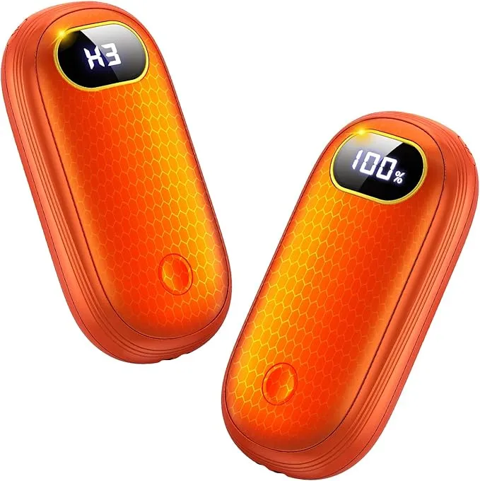 Hand Warmers Rechargeable, 14000mAh Electric Hand Warmer 2 Pack Dual-Sided Heating 17Hrs Warmth Max 131℉ USB-C Portable Pocket Heater for Raynauds, Hunting, Golf, Camping