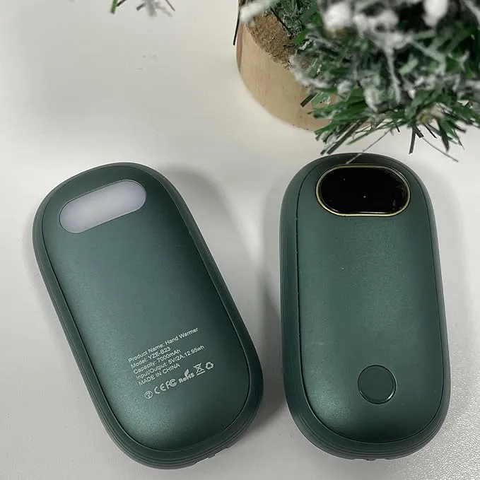Hand Warmers Rechargeable, 14000mAh Electric Hand Warmer 2 Pack Dual-Sided Heating 17Hrs Warmth Max 131℉ USB-C Portable Pocket Heater for Raynauds, Hunting, Golf, Camping