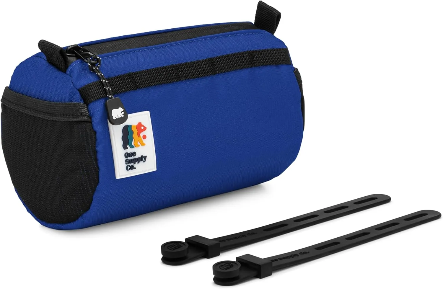 Handlebar Bike Bag – Water-Resistant Hard Shell with Quick-Access Zipper, Side Mesh Pockets, and Spacious Storage – Ideal for Cycling, Commuting, and Adventure Rides (Royal Blue)