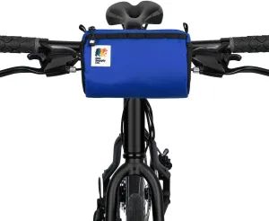 Handlebar Bike Bag – Water-Resistant Hard Shell with Quick-Access Zipper, Side Mesh Pockets, and Spacious Storage – Ideal for Cycling, Commuting, and Adventure Rides (Royal Blue)