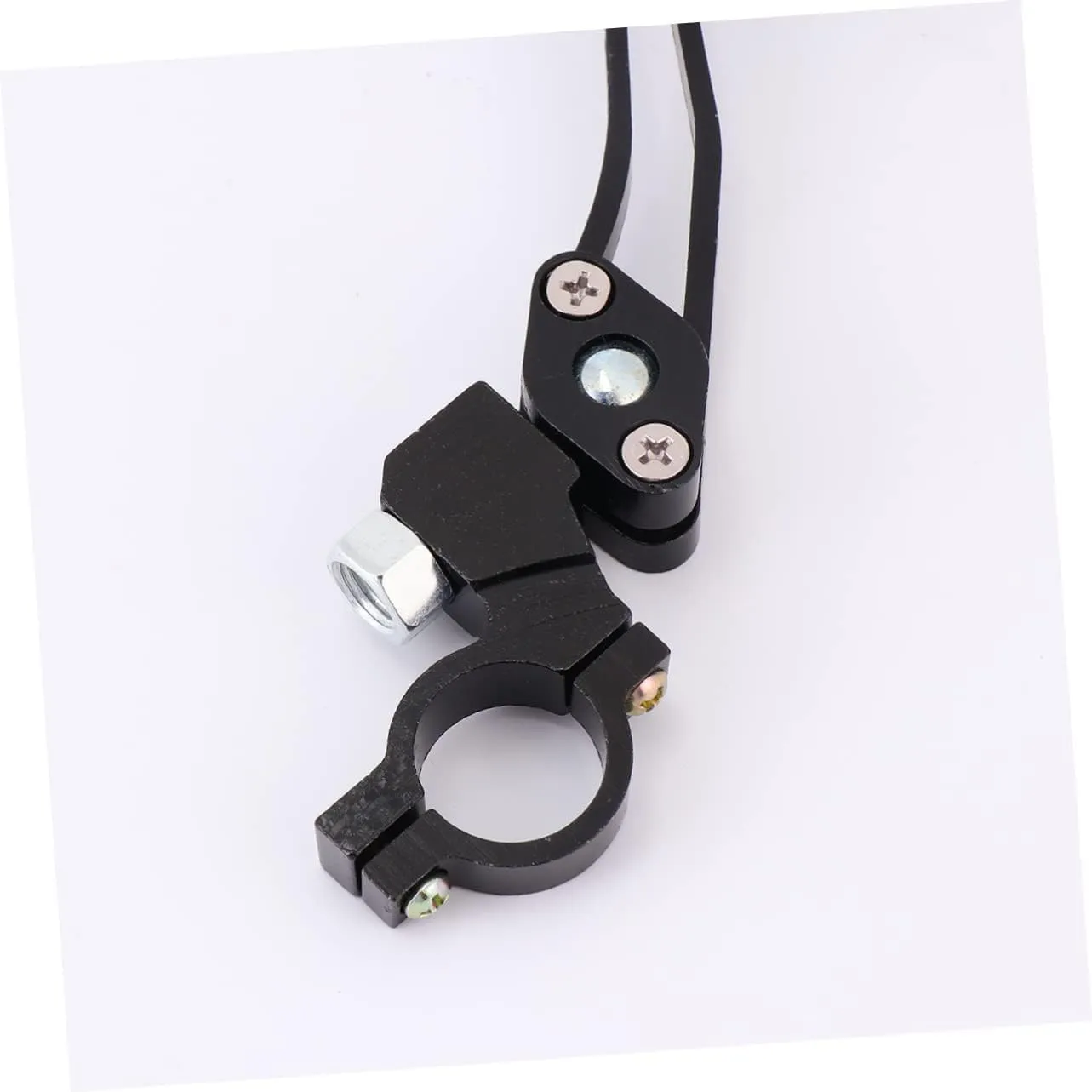 Handlebar Rearview Mirror Aluminum Alloy and Glass Retroreflective for Road Mountain Bikes Black Easy to Use