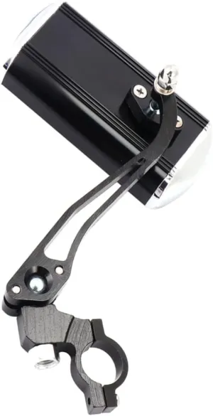 Handlebar Rearview Mirror Aluminum Alloy and Glass Retroreflective for Road Mountain Bikes Black Easy to Use